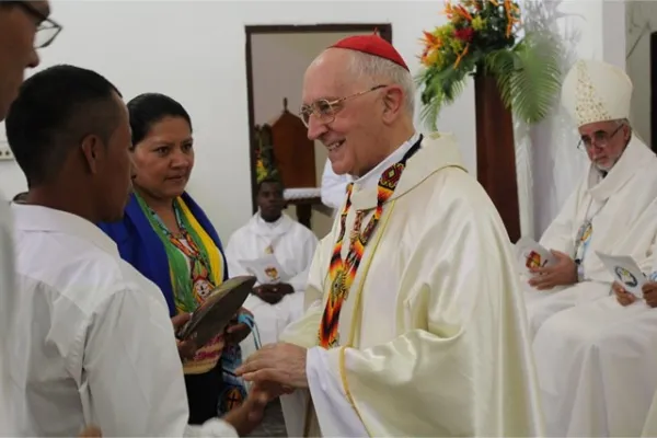 Il Cardinal Filoni durante un momento della visita in Colombia / Radio Vaticana