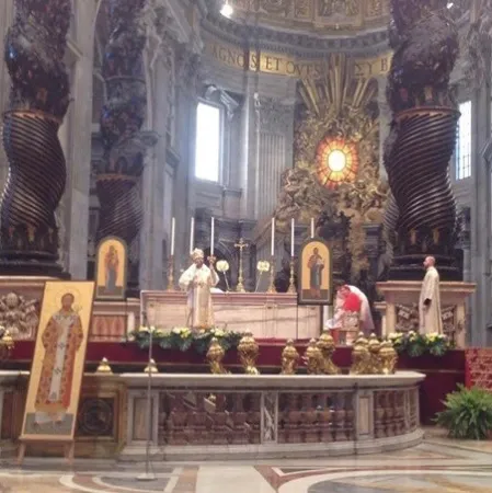 Divina Liturgia per San Giosafat | Un momento della Divina Liturgia per San Giosafat, Basilica di San Pietro, 25 giugno 2017 | Radio Vaticana 