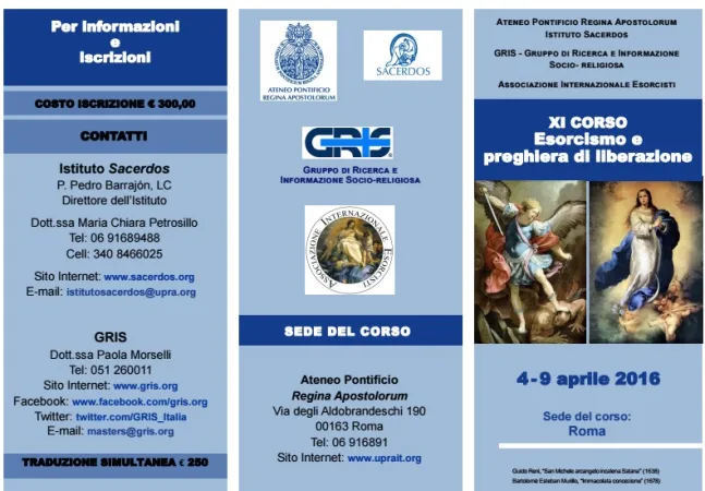 La locandina dell'evento |  | Ateneo Pontificio Regina Apostolorum