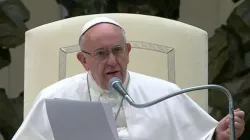 Papa Francesco durante una udienza  / CTV