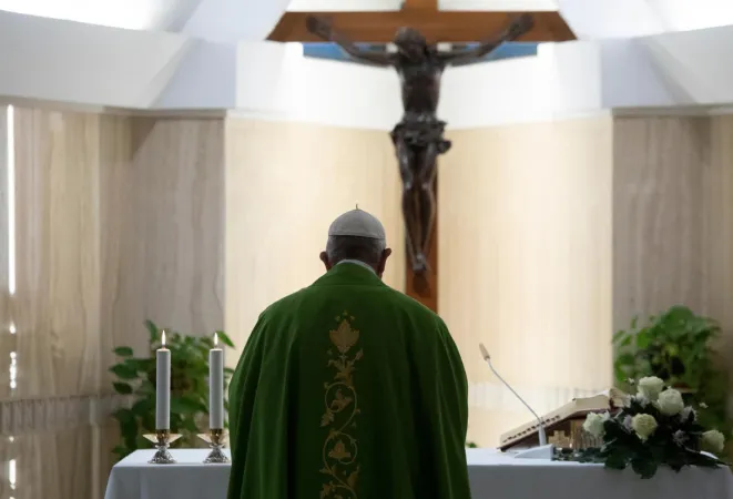 Papa Francesco celebra la Messa a Santa Marta |  | Vatican Media/ Aci Group