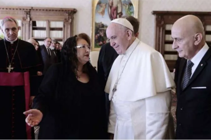 Il Papa con la Presidente di Malta  | Il Papa con la Presidente di Malta  | © EWTN Photo/Evandro Inetti/ Vatican Pool