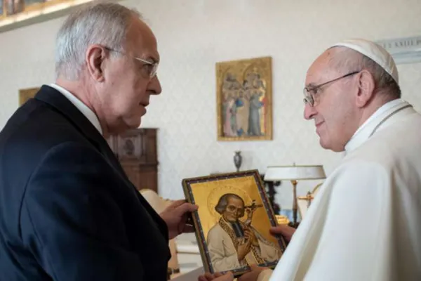 Papa Francesco in uno dei passati incontri con Carl Anderson, Cavaliere Supremo dei Cavalieri di Colombo / Archivio ACI