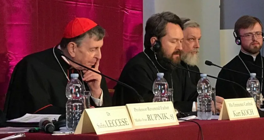 Cardinale Koch, metropolita Hilarion | Il cardinale Koch e il metropolita Hilarion in un momento della conferenza all'Angelicum, 12 febbraio 2020 | Vatican News 