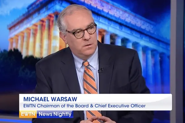 Michael Warsaw, CEO di EWTN, durante Ewtn News Nightly del 27 marzo 2020 / EWTN