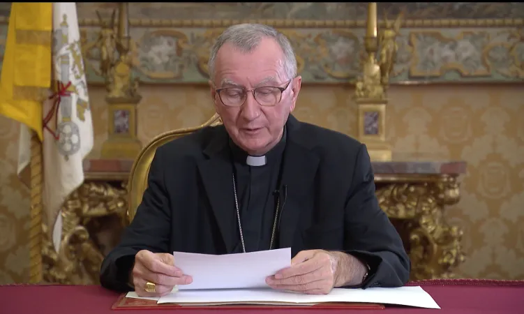 Cardinale Pietro Parolin | Il Cardinale Parolin legge il suo messaggio per il 75esimo delle Nazioni Unite | Holy See Mission UN