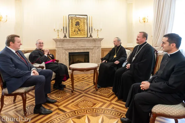 l'incontro dell'arcivescovo Mennini con il metropolita Venjiamin a Minsk / catholic.by