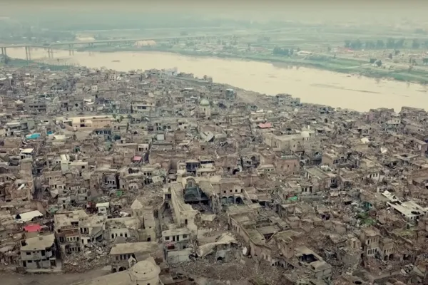 Una veduta aerea della città di Mosul / YouTube