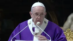 Papa Francesco durante l'omelia nella Messa in San Pietro, 29 novembre 2020 / Vatican Media / YouTube