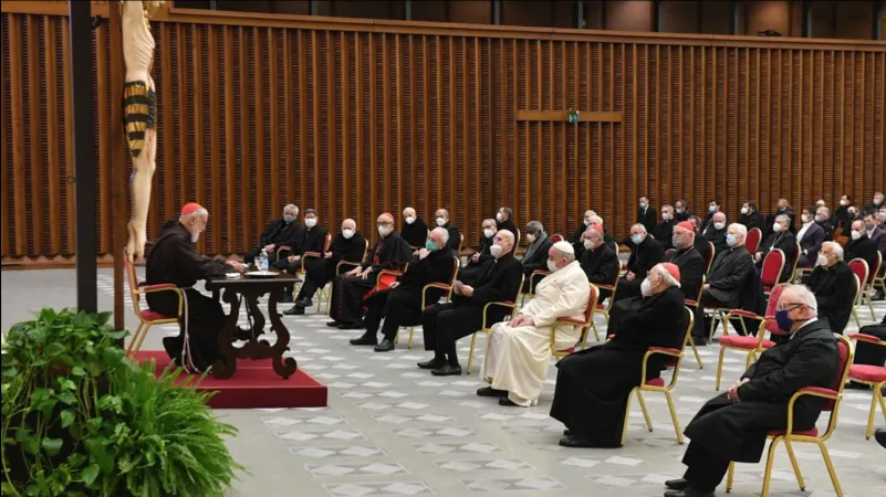 Il Cardinale Cantalamessa durante la prima meditazione d'Avvento | Il Cardinale Cantalamessa durante la prima meditazione d'Avvento | Vatican Media