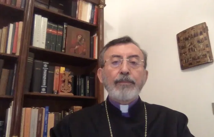 Arcivescovo Barsamian | L'arcivescovo apostolico armeno Barsamian durante la conferenza della Cattedra Tillard 2021 | Pontificio Consiglio per la Promozione dell'Unità dei Cristiani