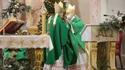 Abbraccio tra l'arcivescovo uscente di Minsk Kondrusiewicz e il suo successore, il vescovo Wielikoselec, nominato amministratore apostolico, Minsk,  / catholic.by