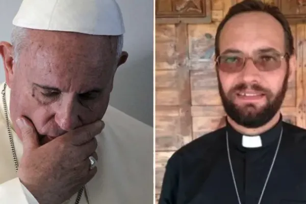 Papa Francesco e Mons. Christian Carlassare /  ACI Prensa/ Mons. Christian Carlassare.
