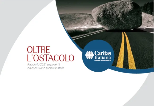 Oltre l'ostacolo | La copertina del Rapporto Caritas 