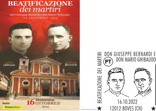 Francobollo e annullo per i nuovi beati  |  | Poste Italiane