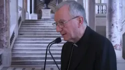 Il Cardinale Parolin durante la conferenza a Palazzo Borromeo del 13 dicembre 2022 / You Tube / Limes