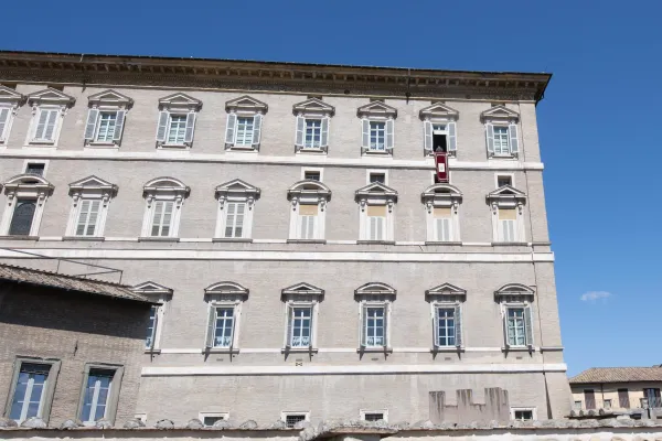 Papa Francesco affacciato dalla finestra del suo studio durante un Regina Coeli / Vatican Media / ACI Group