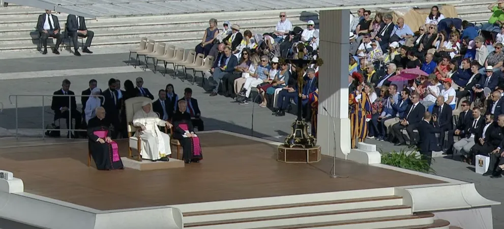 Papa Francesco, udienza generale | Papa Francesco durante l'udienza generale del 6 settembre 2023 | Vatican Media / ACI Group