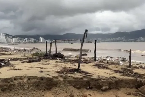 Una immagine della devastazione dell'uragano di Acapulco / YouTube