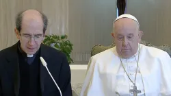 Papa Francesco durante la catechesi prima dell'Angelus, letta da monsignor Braida, 26 novembre 2023 / Vatican Media / You Tube