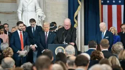 Il cardinale Dolan recita la preghiera all'insediamento del presidente Donald Trump, Washington DC, Capitol Hill, 20 gennaio 2024 / Kenny Holston/NYT / Getty - da Ncregister