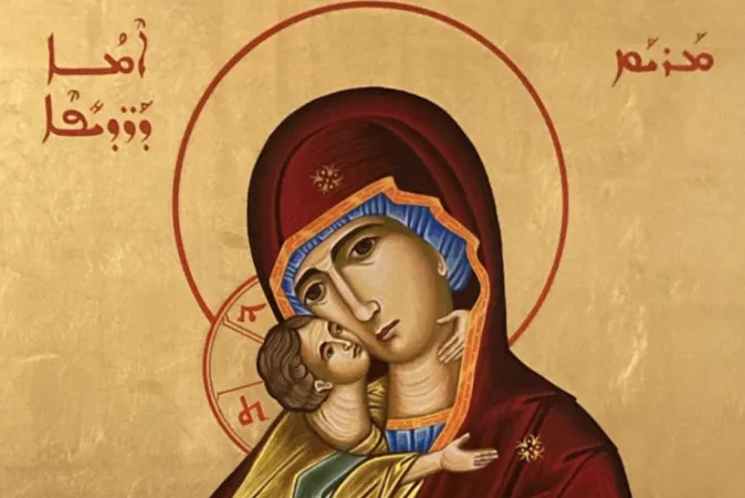 Maria Madre dei Cristiani Perseguitati | L'icona di Maria Madre dei Cristiani Perseguitati che sarà posta al centro del santuario di Londra | Cortesia BK