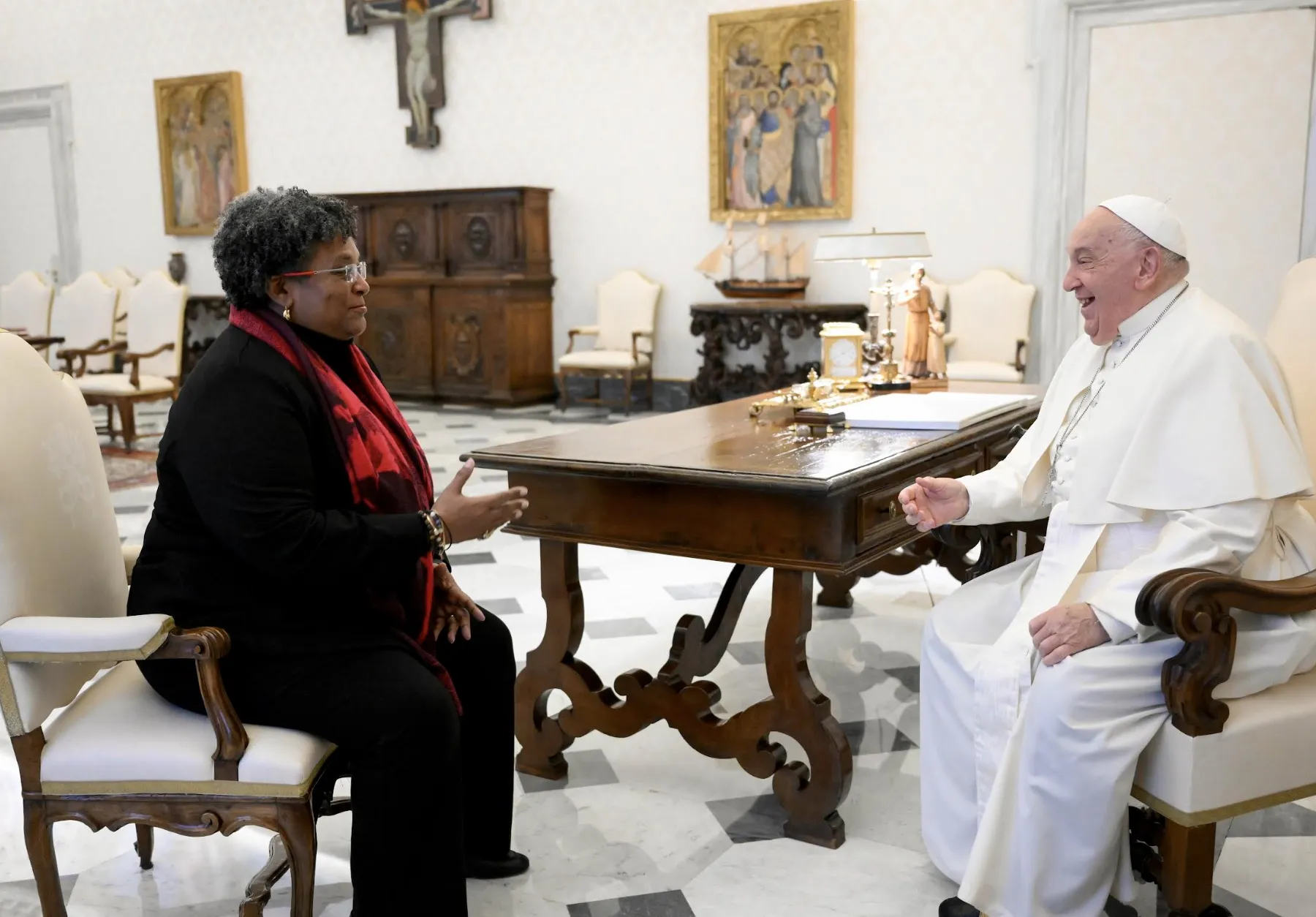 Papa Francesco e il Primo Ministro delle Barbados