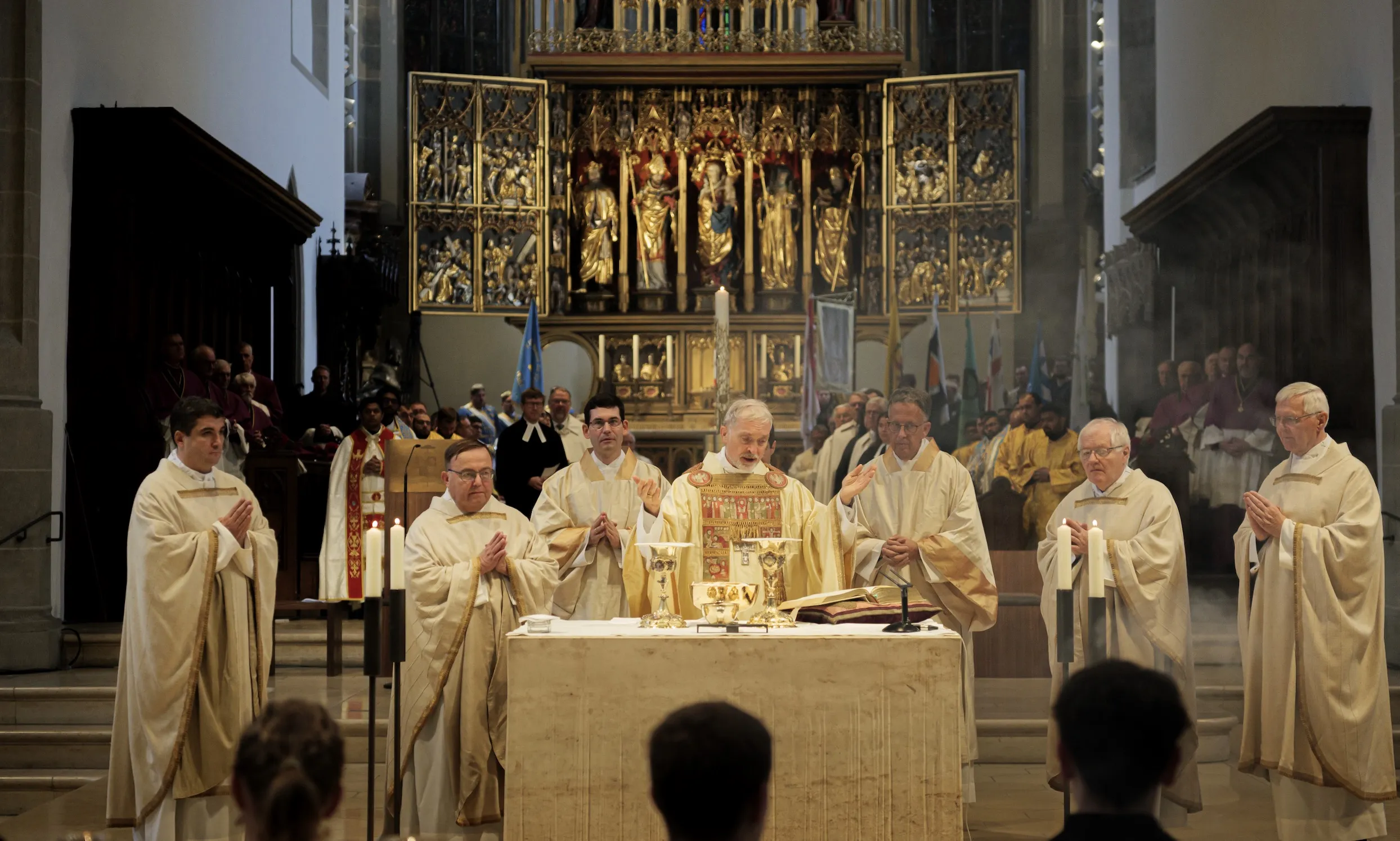 La messa  nel duomo di Eichstätt.