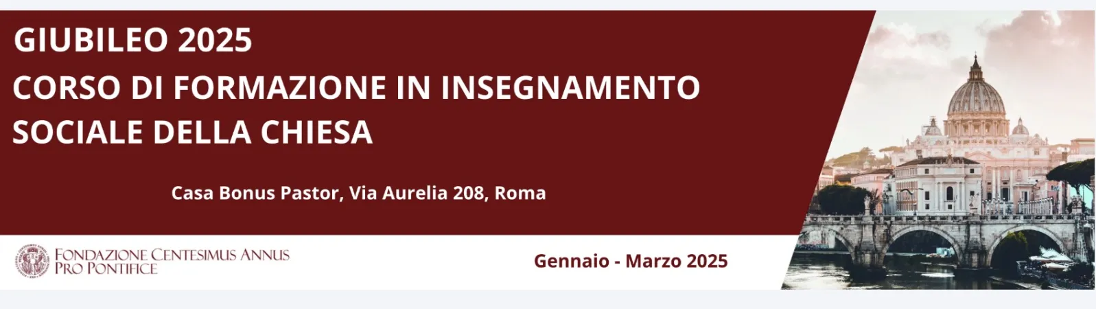 La locandina del corso |  | Fondazione Centesimus Annus