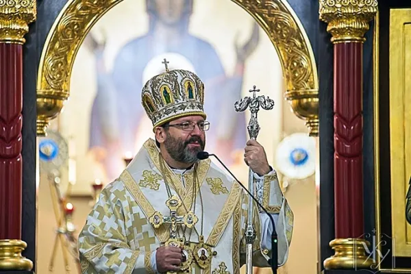 Sua Beatitudine Sviatoslav Shevchuk durante una Divina Liturgia / UGCC