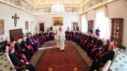 Papa Francesco con i vescovi di Germania durante l'ad limina di novembre 2015 / Vatican Media / ACI Group