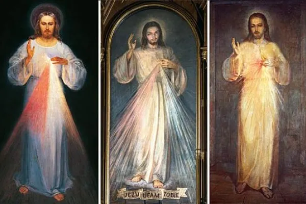 I tre quadri del Gesù Misericordioso / Credit pd