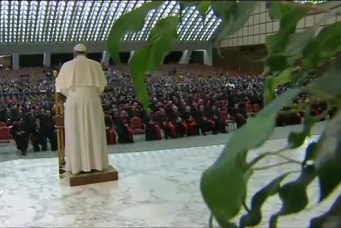 Il Papa parla alla celebrazione dei 50 anni del Sinodo |  | CTV