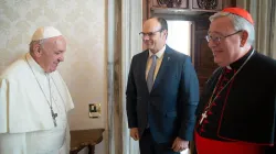 L'incontro tra Papa Francesco, il Cardinale Hollerich e il pastore Krieger, Palazzo Apostolico Vaticano, 30 gennaio 2020 / Vatican Media 