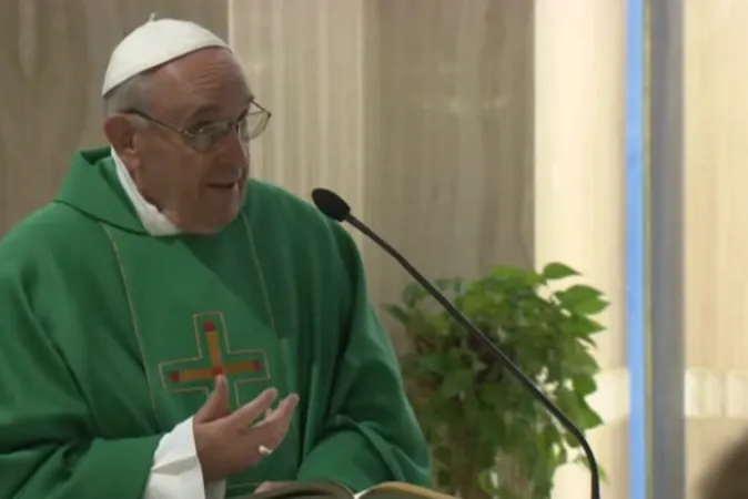 Papa Francesco a Santa Marta | Papa Francesco durante una Messa a Santa Marta | CTV