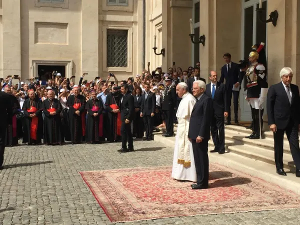 Il Presidente Mattarella e Papa Francesco |  | Marco Mancini ACI Stampa