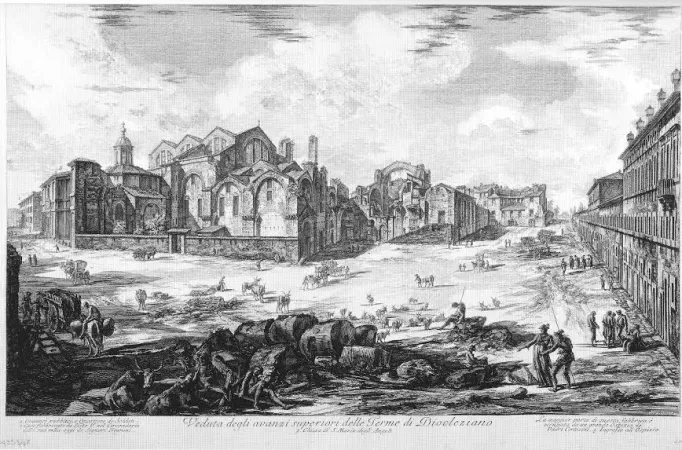 Santa Maria degli Angeli in una stampa di Piranesi |  | pd