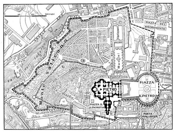 La mappa della Città del Vaticano nel 1929 |  | Wikipedia