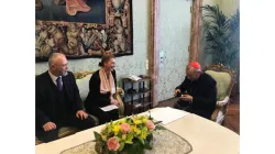 Marija Pejčinović Burić, ministro degli Esteri Vaticano, con il Cardinale Pietro Parolin, segretario di Stato vaticano. Con loro Neven Pelicarić, ambasciatore di Croazia presso la Santa Sede  / MFA Croatia