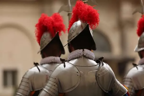 Le guardie svizzere nel cortile di San Damaso |  |  Daniel Ibáñez/CNA