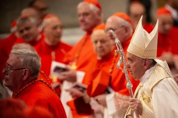 Il Papa durante il concistoro del 2019 |  | Daniel Ibanez CNA