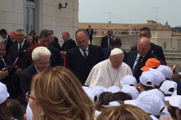 Papa Francesco incontra i bambini delle zone colpite dal terremoto, Quirinale, 10 giugno 2017 / Marco Mancini / ACI Stampa