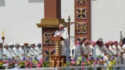 Papa Francesco celebra Messa a Iquique, nell'ultima tappa del suo viaggio in Cile, 18 gennaio 2018 / Giselle Vargas / ACI Group