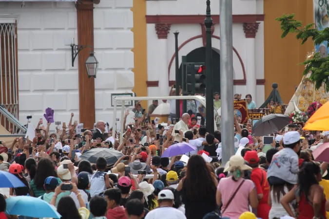 Papa Francesco in Perù | Papa Francesco in Plaza de Armas, Trujillo, 20 gennaio 2018 | Alvaro de Juana / ACI Group