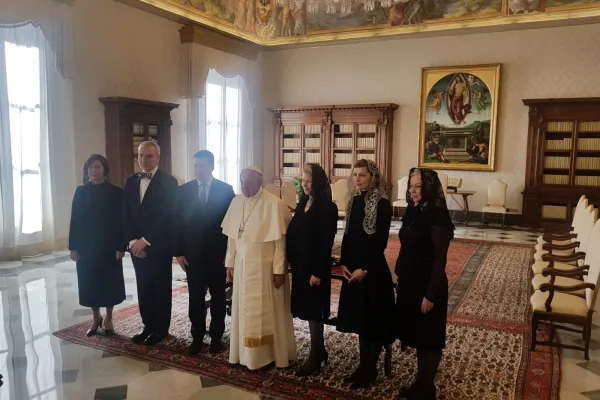 Papa Francesco e il Primo Ministro Estone Ratas  / AG / ACI Group