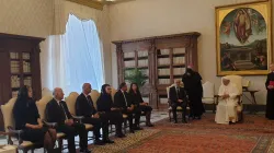 Papa Francesco incontra la delegazione della Macedonia del Nord per la festa dei Santi Cirillo e Metodio, Palazzo Apostolico Vaticano, 24 maggio 2019  / AG / ACI Group