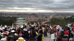 Il cantiere di Mahatazana in attesa di Papa Francesco, che ha pregato per i lavoratori, Antananarivo, 8 settembre 2019 / Edward Pentin / ACI Group