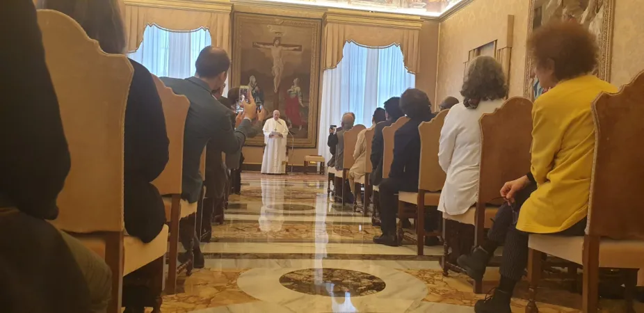 Papa Francesco, Sala del Concistoro | Papa Francesco durante l'incontro con il Forum delle ONG di ispirazione cattolica, Sala del Concistoro, 7 dicembre 2019 | AG / ACI Group