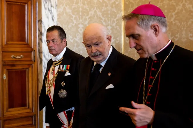 Giacomo Dalla Torre | Il Gran Maestro Giacomo Dalla Torre in udienza da Papa Francesco il 28 giugno 2019 |  ©️EWTN Photo/Daniel Ibáñez/Vatican Pool