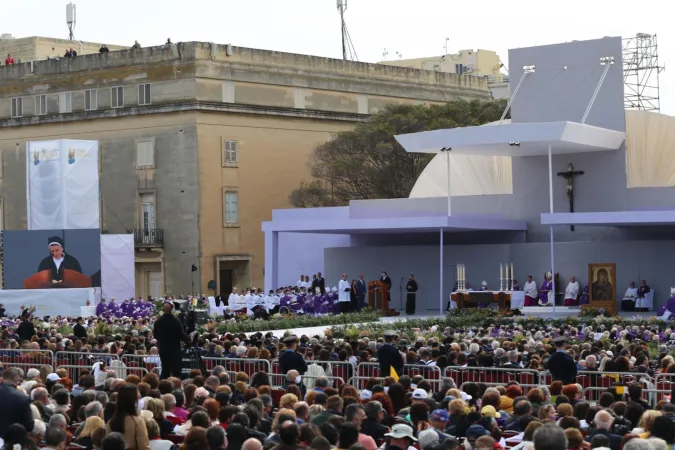 Papa Francesco a Piazza dei Granai a Floriana |  | Courtney Grogan / EWTN